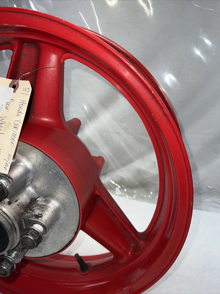 Roda traseira de motocicleta Honda fabricante de equipamento original 17” X 3,5” 1987 CBR1000F Hurricane - Imagem 4 de 4