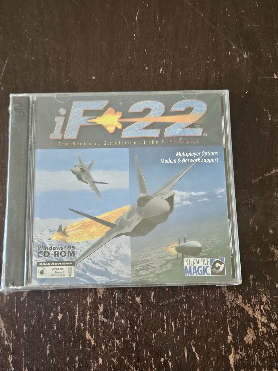 iF22 Realistic Simulation F-22 Raptor Windows 95 CD-ROM Game