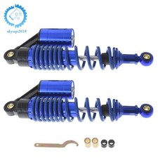 Par Universal Amortiguadores Traseros 12.5'' 320mm Moto Suspensión Azul