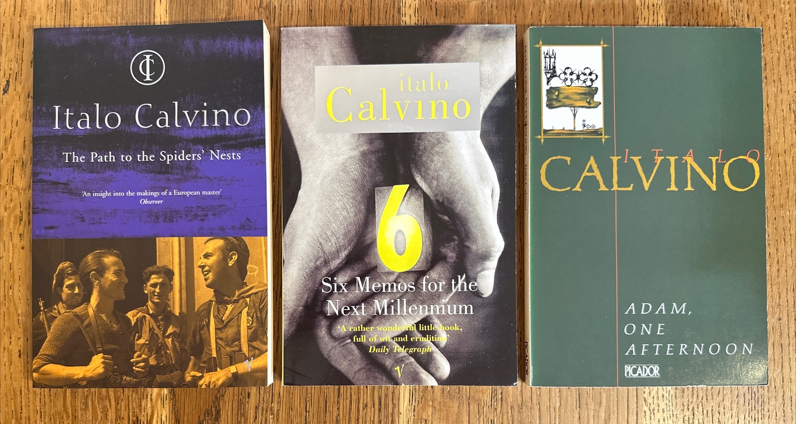 Italo Calvino UK Vintage 3PB Set - Adam - Spider’s Nest - Six Memos