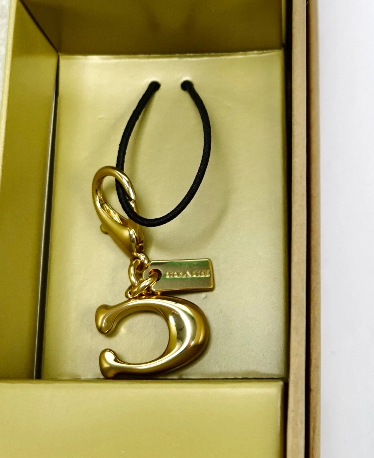 Portafoglio Coach Angolo Zip Polso Set Regalo Con Scatola Con Charms Bianco Rosa Disco Stelle