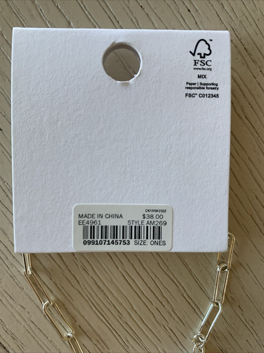 Madewell Paperclip Chain Necklace In Light Silver NWT | eBay