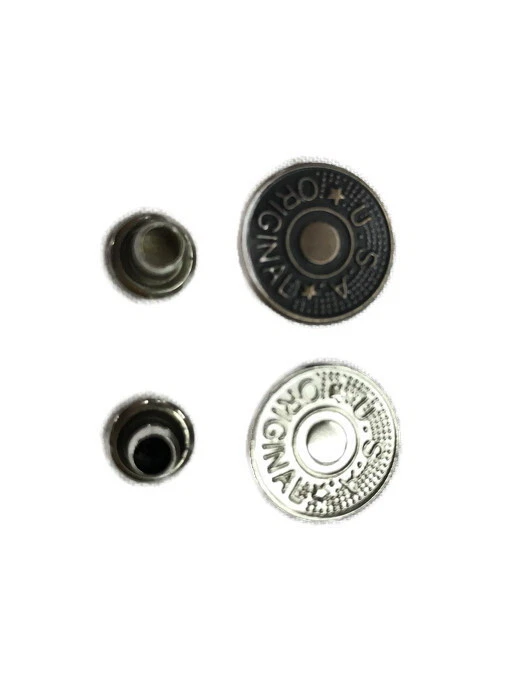 20 Sets Jean Tack Metal Snap Buttons Replacement No-Sew Silver and Bronze 16 mm. - Image 3 of 4