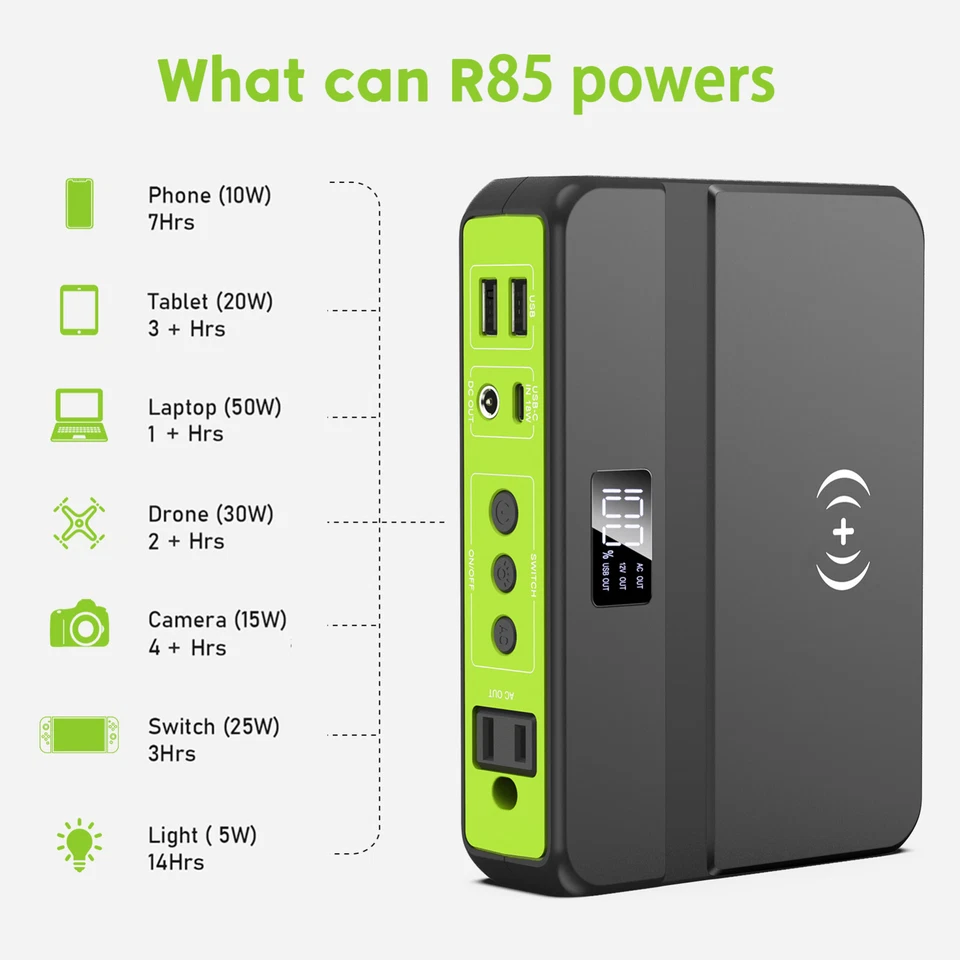 83Wh Portable Power Bank 85W Phone Tablet Drone Backup Battery External Charger - Image 4 of 4