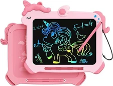 LCD Writing Tablet Unicorn Colorful Screen Doodle Board Pink DAMAGED BOX