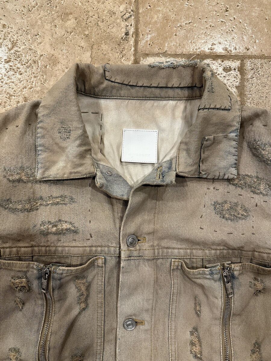Givenchy x MMW Multi-Zip Pocket Beige Boro Denim Jacket | eBay Givenchy x MMW Multi-Zip Pocket Beige Boro Denim Jacket | eBay