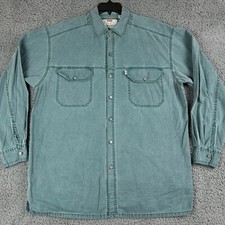 Vintage Levi  s Men  s Long Sleeve Shirt Size Large Green Label 1994 Metal Buttons