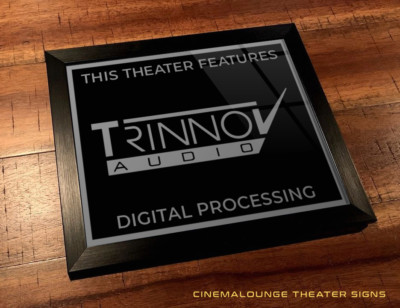 Framed 8'' x 10'' Home Theater / Cinema Sign - Trinnov Audio Processing