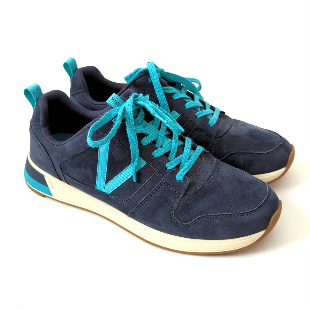 Vionic Womens Sneakers Rechelle Navy Blue Nubuck Suede Shoes Size