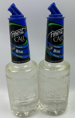 (2) Finest Call Premium Bar / Simple Syrup 1 Liter 115BARSYRUP