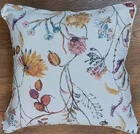 COTTAGE ROSE  PINK CREAM MIX FLORAL SUMMER FLOWER PIPED 18" CUSHION COVERS £9.99
