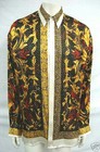 Chemise Homme En Soie Métallisée Multicolore CREME DE SILK - Taille Small - Neuf Avec étiquettes