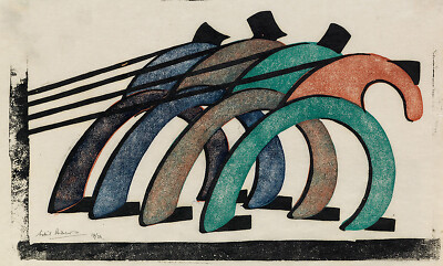 Sybil Andrews : Haulers : 1929 : Archival Quality Art Print