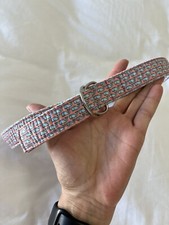 VINEYARD VINES SHEP  IAN WHALE LINED D-RING BELT Childs SZ Large