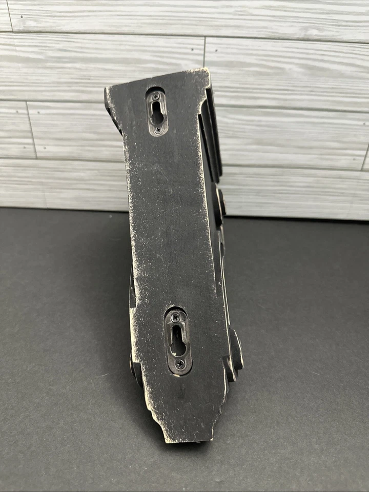 Ménsula decorativa vintage Ekena Millwork 3,375" x 10,5" x 6,5" restauración madera negra Foto 3 de 4