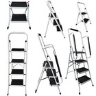 3 4 Stufen Klappleiter Trittleiter Leiter Tragbare Sicherheitsleiter / Handlauf