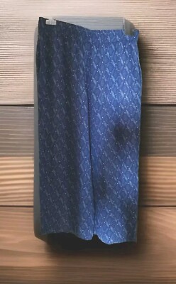 ADINI Damenhose S - M (XS angegeben)100% Viscose Caprihose blau mit Taschen 
