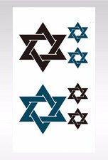 Waterproof sticker 6-pointed star pentagram temporary tattoo