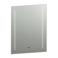 Endon Spegel Mirrored Glass & Matt Silver Mirror - Integrated Shaver Socket & Mo Endon Spegel Mirrored Glass & Matt Silver Mirror - Integrated Shaver Socket & Mo