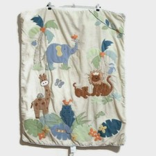 Lambs and Ivy Baby Blanket Wall Hanging Safari Giraffe Lion Elephant Hippo