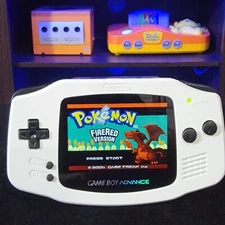 White Game Boy Advance GBA Console with iPS V5 Backlight Backlit LCD  Console