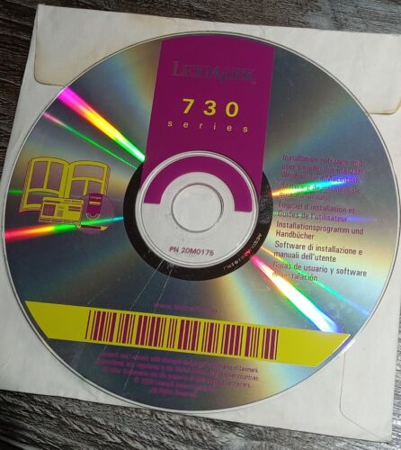 Genuine Lexmark 730 Series Printer CD Installation Software Windows Drivers - Afbeelding 1 van 2