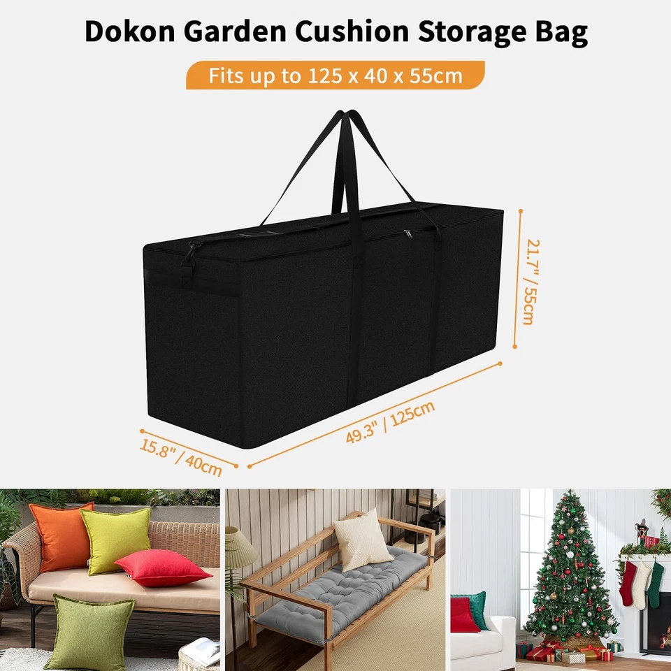 Bolsa Almacenamiento Cojines Jardin Impermeable Bolsa de Almacenamiento para árb - Imagen 2 de 4