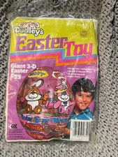Dudley’s Giant 3-D Inflatable Easter Egg Toy Vintage NOS New In Package Bunny