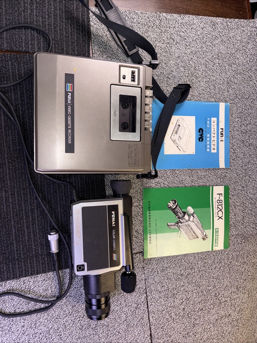 vintage Funai F-812 Video Cassette Recorder & Color Camera F812cx1