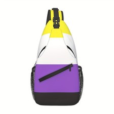 LGBT Pride Flag Crossbody Chest Bag Folding Large Capacity Durable