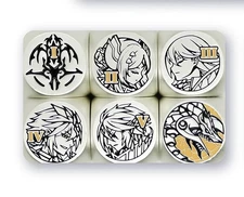 Mana Moon Tales of Ecclesia Metal Dice Silver Virtue Branded Dogmatika Yugioh