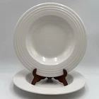Fiesta Fiestware 12" Wide Rim White Pasta Soup Salad 2 Bowls Homer Laughlin HL