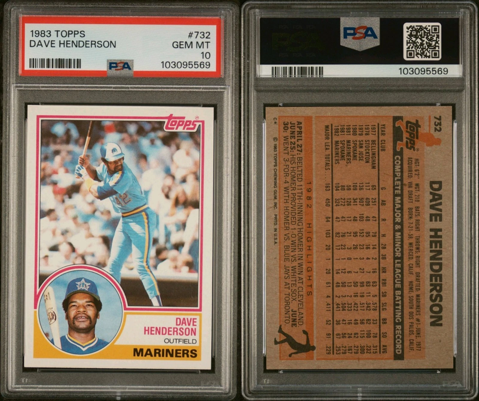 Dave Henderson trading card