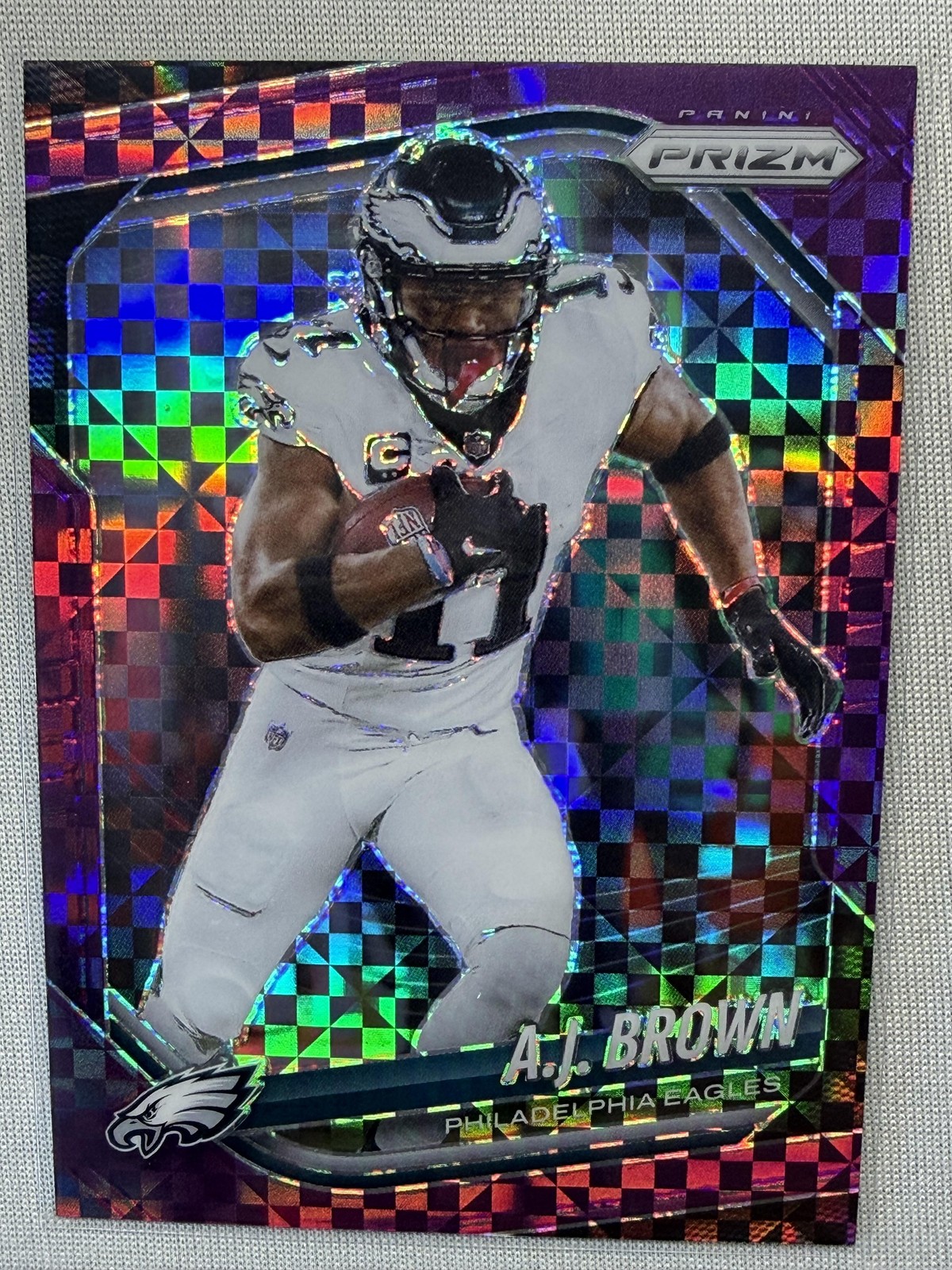 2025 Panini Prizm #253 A.J. Brown Purple Power #/49