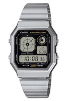 Casio Armbanduhr Digital Edgy Collection Silberfarben A130WE-1AEF