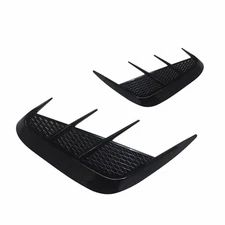 2XGloss Black Rear Bumper Sport Side Wing Member Vent Cover Trim Car Accessori