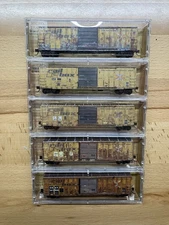 Micro Trains N Scale RailBox Repatched 2025 Lot - Cars #4,5,6,7,8 - Never Used