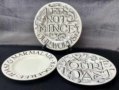 Emma Bridgewater TOAST & MARMALADE FEASTING SALAD PLATES SET OF 3 READ