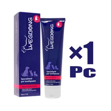 50G Pet Toothpaste for Dogs and Cats Reduce Tartar Plaque Control Remove Dental 