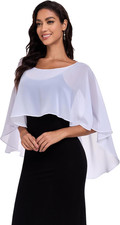Sheer Shawls and Wraps for Evening Dresses Chiffon Capes for Women Soft Wedding