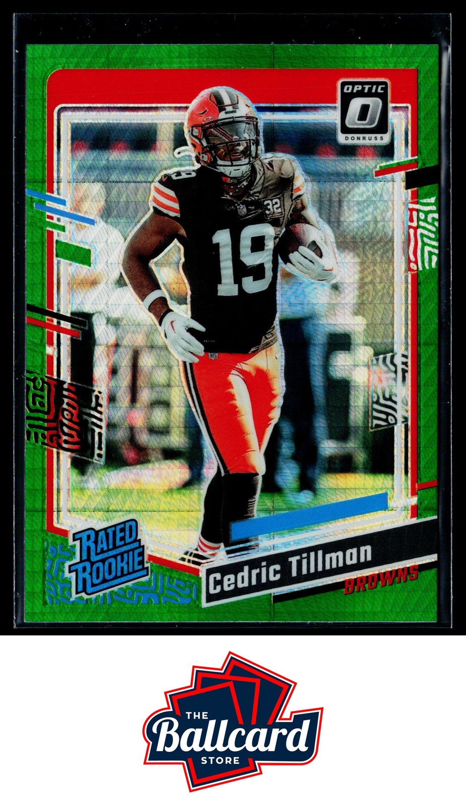 2023 Donruss Optic #224 Cedric Tillman Green Hyper