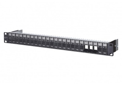 METZ CONNECT 1HE leer für 24 Port schwarz Patchpanel 19'' , 130920-BK-E