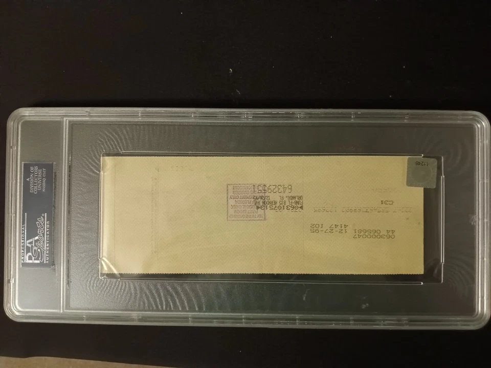 Monte Irvin signed check PSA authenticated 3x8 inches - Image 2 of 2
