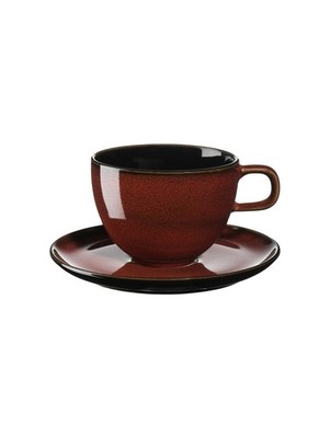 ASA Selection kolibri Kaffeetasse mit Unterteller, rusty red