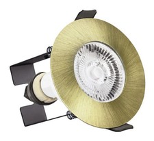 Downlight Brass Evofire IP65 Fire Rated GU10 With Insulation Guard Round Antique