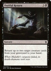 Dutiful Return #110 Battle for Zendikar BFZ Common Sorcery MTG