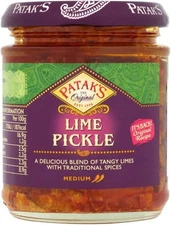 170g Lime Pickle Tangy Spicy Indian Relish Ideal for Dips Curries and Rice