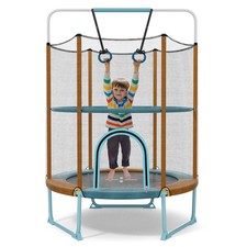 5 FT Trampoline for Kids w/ Safe Guardrails Foamed Handle No Gap Design Orange