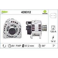 Generator Valeo 439312 Valeo Origins New Oe Technologie FüR Audi Ford Seat Skoda