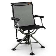 360 Degree Silent Swivel Hunting Chair, Folding Height Adjustable Hunter Chair